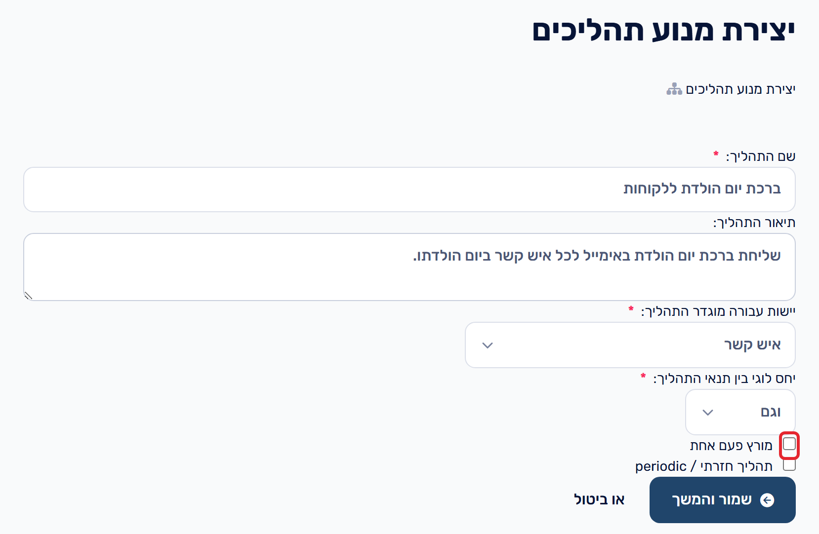 תהליך חדש - ללא מורץ פעם אחת